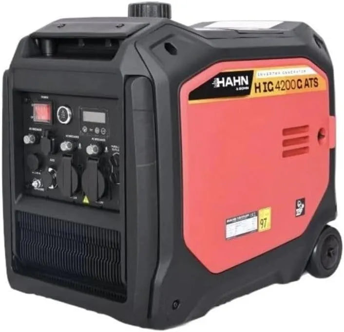 Hahn & Sohn H IG 4200 G ATS inverter-stroomgenerator met 4200 G, 230 V, 12 V, 6,5 uur, USB, digitaal display en invertertechnologie
