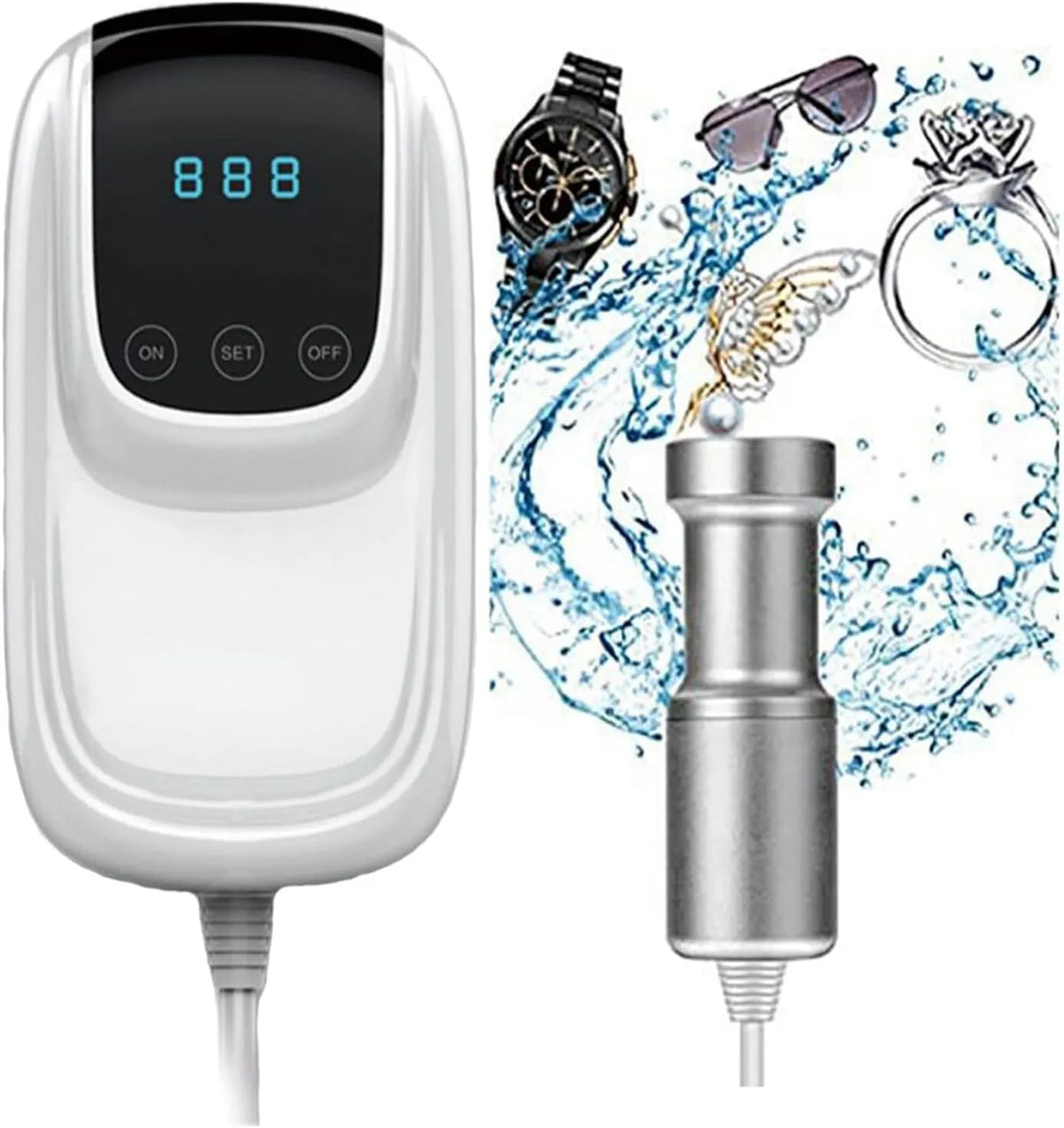 Ultrasoonreiniger, timer, 50 W professionele ultrasone reinigingsmachine, Ultrasone sieradenreinigingsmachine, hoogfrequente trillingen