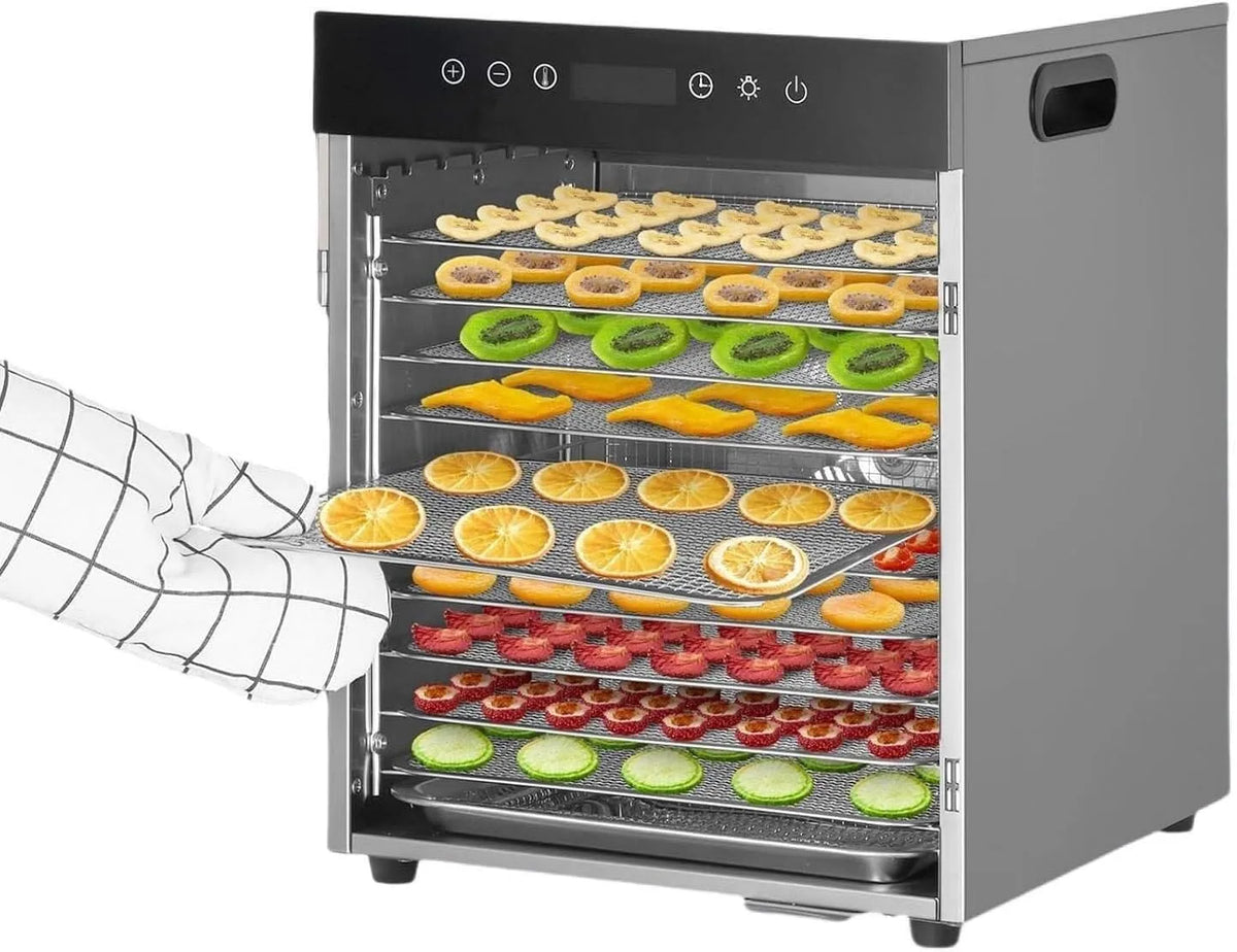 Vaatwasser, 800 W, 220 V, met timer en temperatuurregeling, 12 lagen, gedroogd vlees en rundvlees