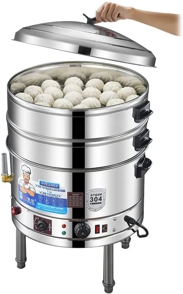 Voedselstomer met 35cm, 2800 W, 60 minuten, timer en RVS, grote capaciteit