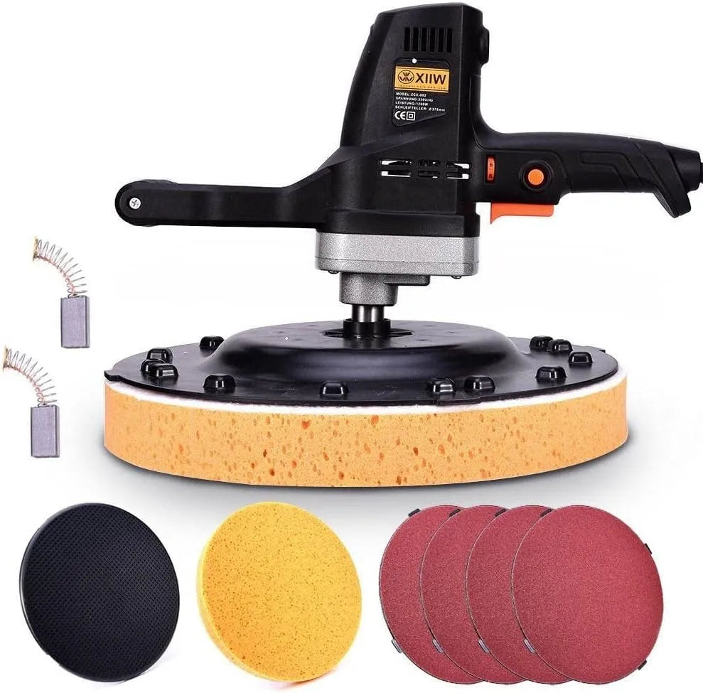 Polijstmachine met 1280 W, 6 snelheden, 370 mm en accessoires inbegrepen