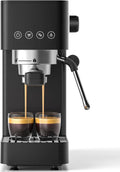 Espressomachine met 20 bar, 1350 W, 1,5 l, digitaal display, waterreservoir, RVS en snelle opwarming
