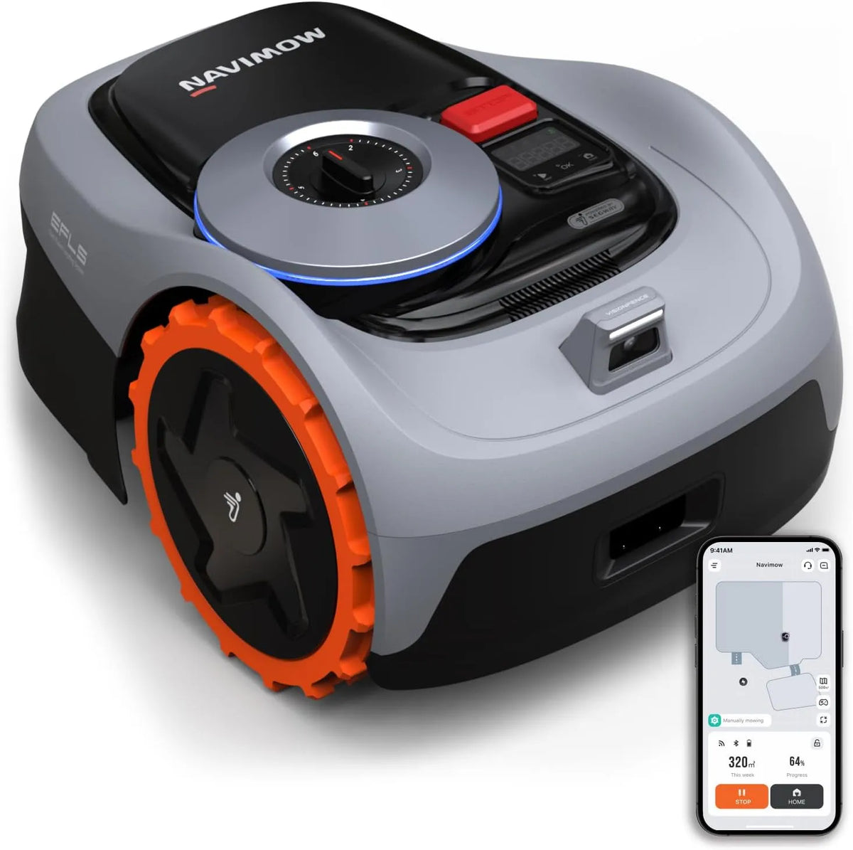Robotmaaier, Segway Navimow i105E, 600 m2, Ai Auto-Mapping, 500 m2