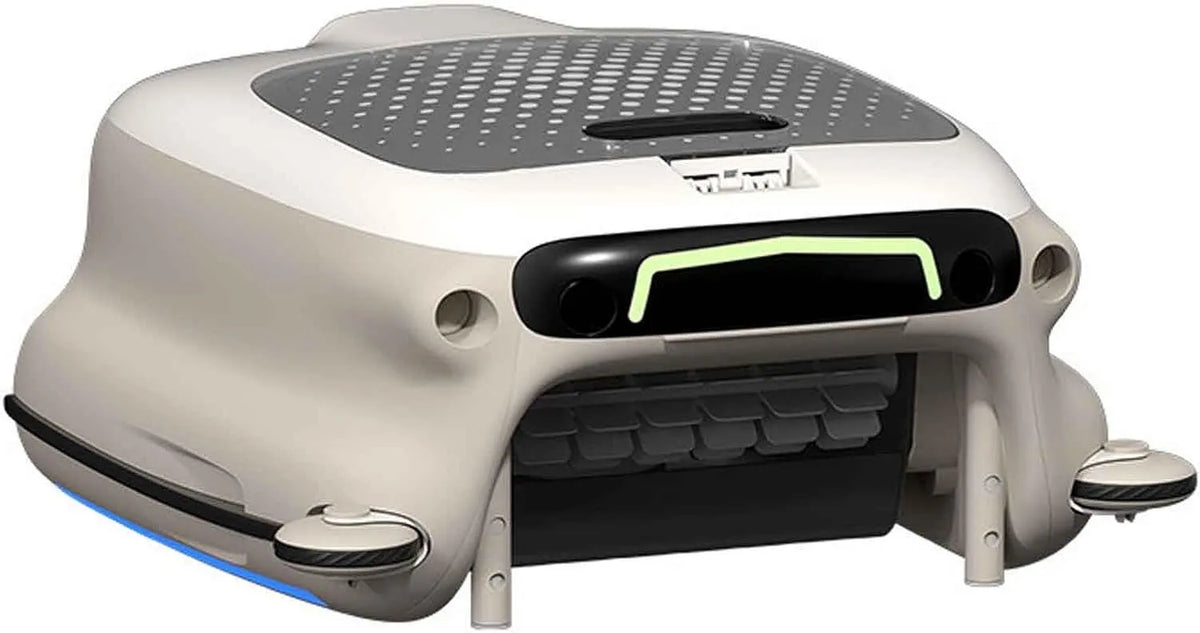 Zwembadrobot, zwembadskimmer met 7800 mAh-batterij en mand, voor buitenzwembaden