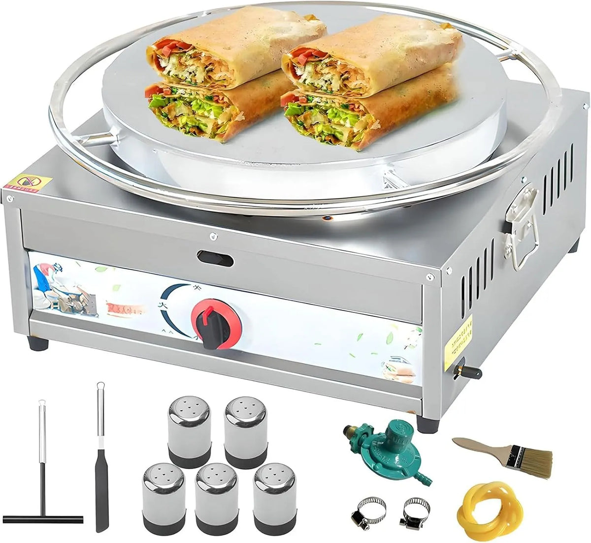 Commerciële crêpe-maker met 40 cm, 45 cm, 50 cm, 1 cm en RVS