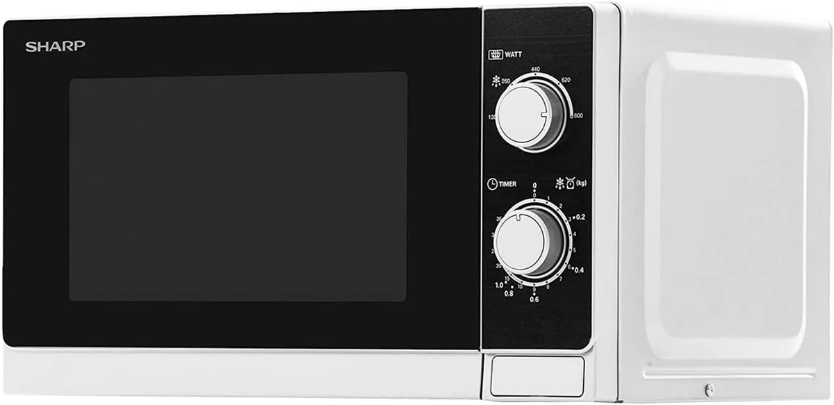 Magnetron, R-600WW, 20 l, 800 W, combi, zwart, wit, draaiknop