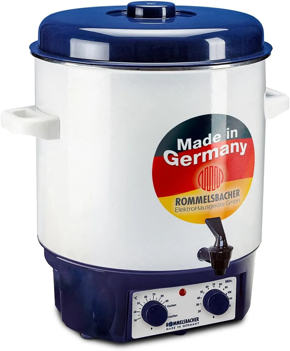 Machine met 120 minuten, timer, regelbare thermostaat en RVS