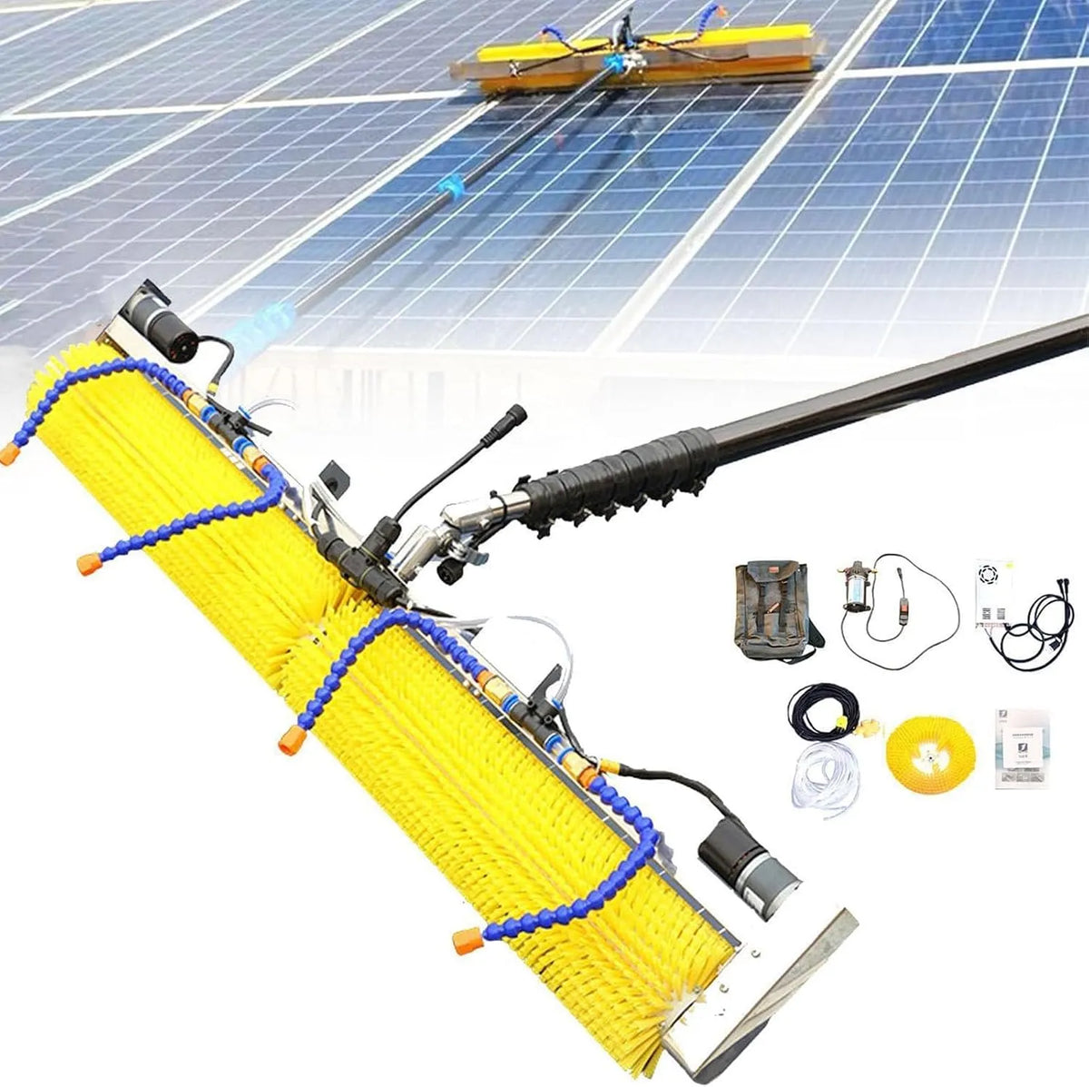 Reiniger, 100cm, Elektrische Fotovoltaïsche Paneelreiniger, Zonnepaneel Reiniging Telescopische Staaf
