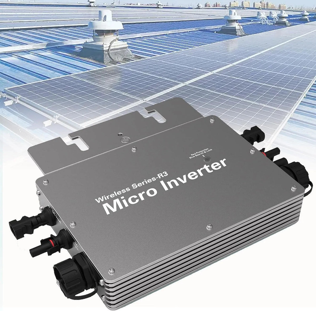 Spanningsomvormer met 600 W, 120V, 230V, WiFi, app-bediening, zonne-energie en aluminium