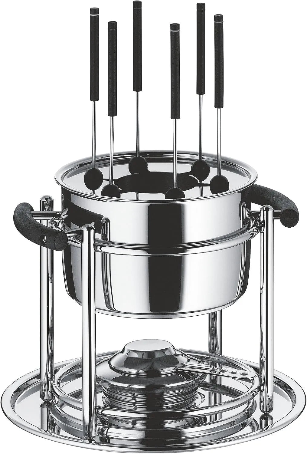 WMF Allegro Fondueset 11-delig, voor 6 personen, Cromargan RVS, met brander en vorken