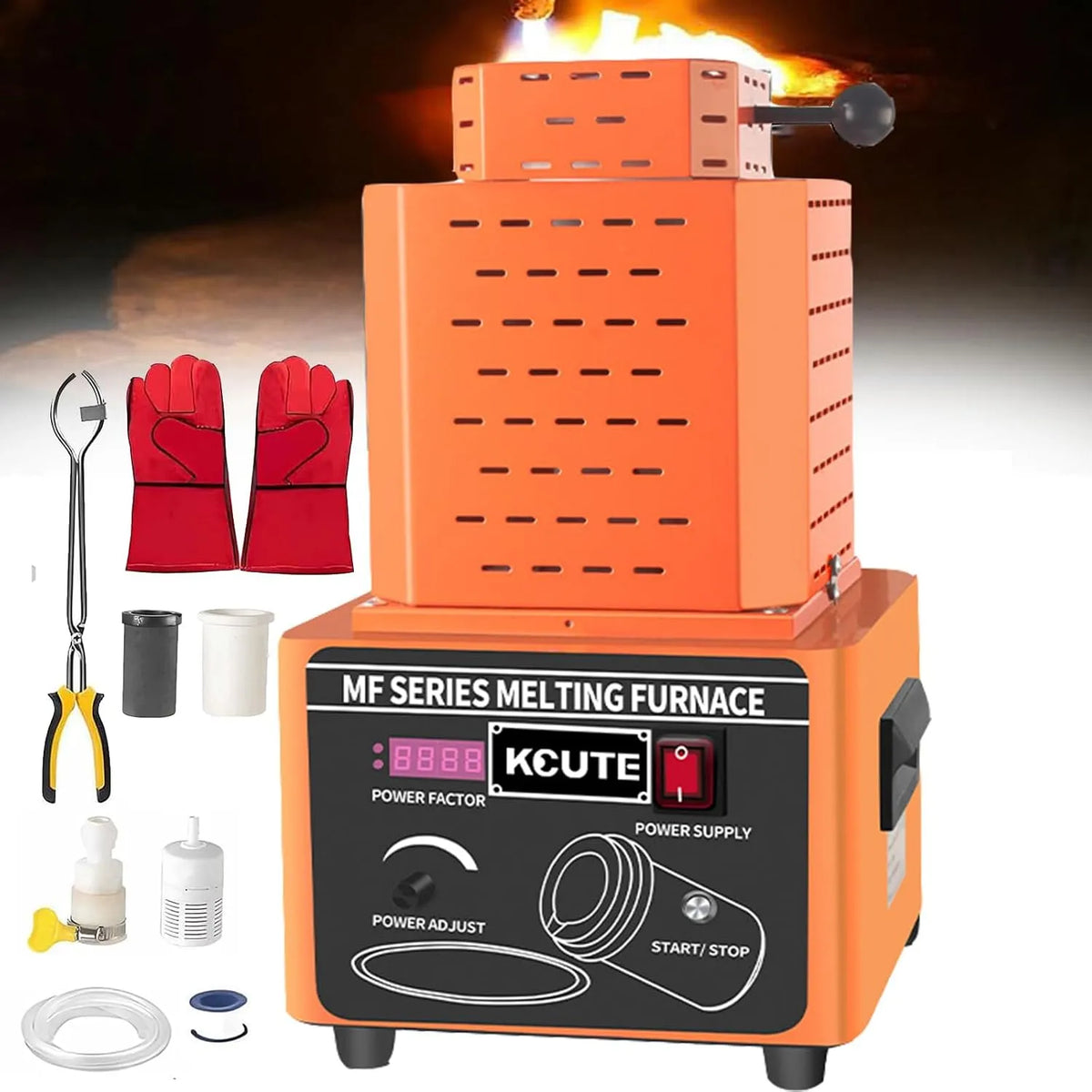 Inbouwoven met 5000 W, 1600 °C, 3-5 minuten, 6 minuten, 24 uur, regelbare thermostaat, RVS en aluminium