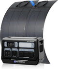Draagbaar powerstation, 2048Wh, 2×200 W zonnepaneel flexibel