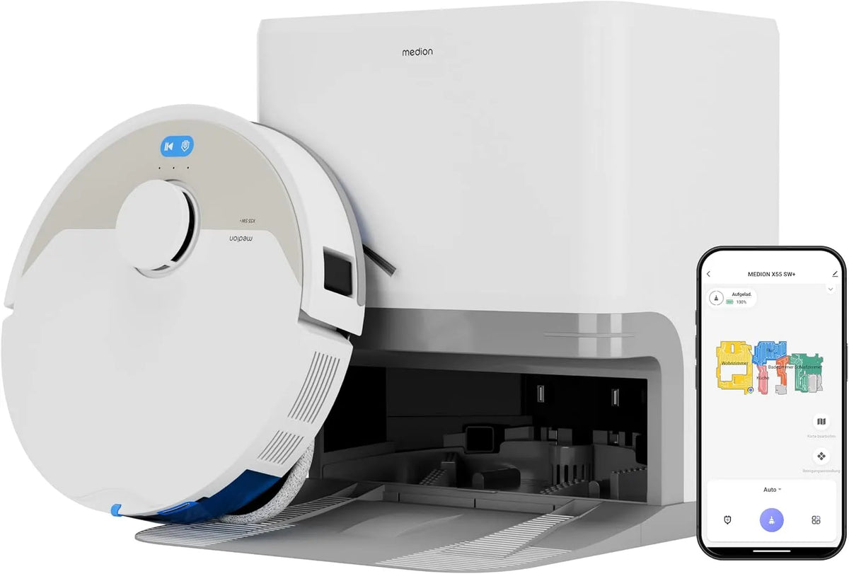 Robotstofzuiger X55 met 10.000Pa, 3-in-1, 2-in-1, HEPA13 en app-bediening