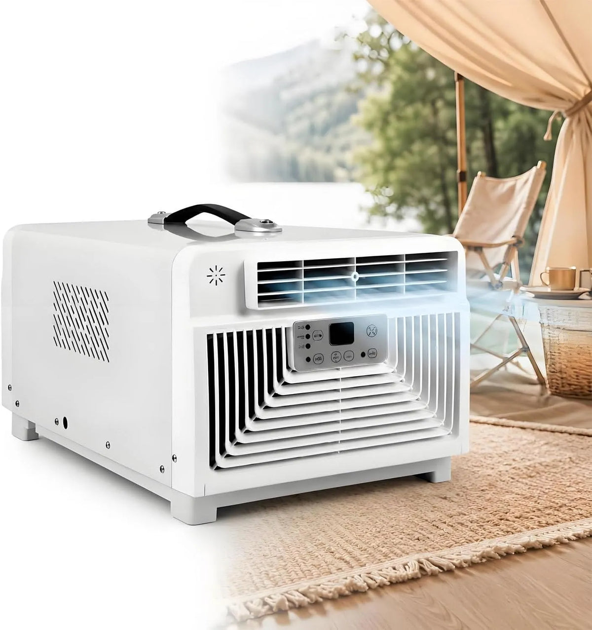 Mobiele airconditioner Heatingandcooling-220V met 3400 BTU, 28 x 46 x 13 cm, 5 MINUTEN, 10°C, 16°C, 30°C en 10 m2