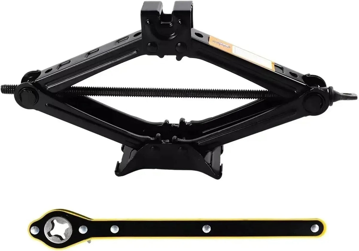 2,5T 1,5T handmatige lift met ratelsleutel opvouwbare krik met 36 x 9 cm, 34 x 2,3 cm, 41,5 x 9 cm en 10-39 cm