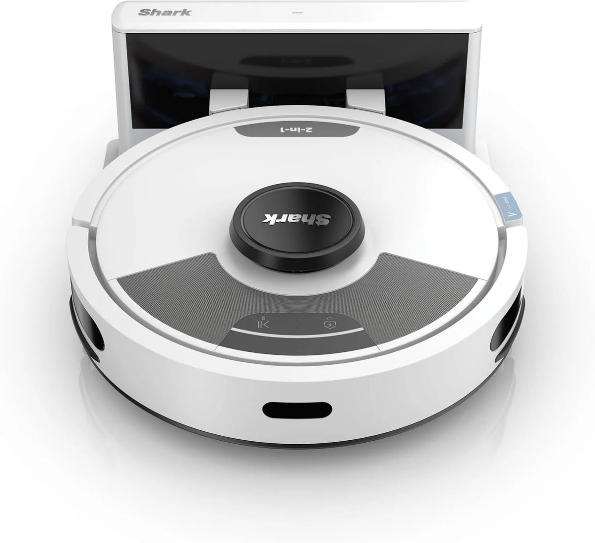 Shark Robotstofzuiger RV2620WDEUWH met 2-in-1, 34cm, 5cm, automatisch opladen, mop- en vlekreiniging en wit