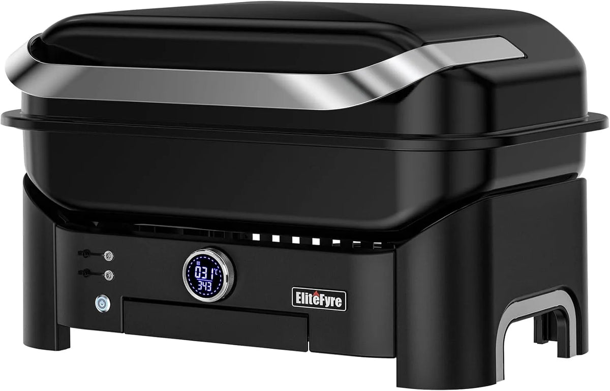 Barbecue met 54 x 32 cm, 6-in-1 en 53,8 x 32 cm, Tafelgrill met Hoge Precisie tot 343°C