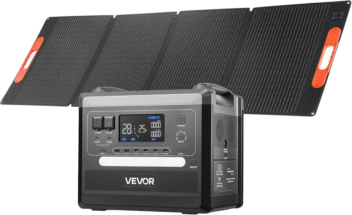 Zonnepaneel met 2160 Wh, 200 W, 300 W en 1100 W, 2160 Wh en 2400 W