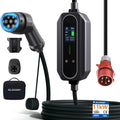 Lader, 11 kW, instelbaar van 6 tot 16 A, 10 m kabel, IP67 waterdicht, mobiel laadstation IEC 62196-2.