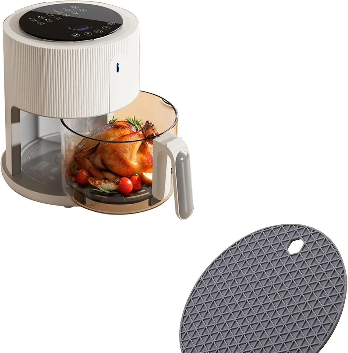 Airfryer, Gezonder koken Instelbare temperatuurregeling 1400 W. Knop, 4,5L Wit Smart 4,5L Stabilize