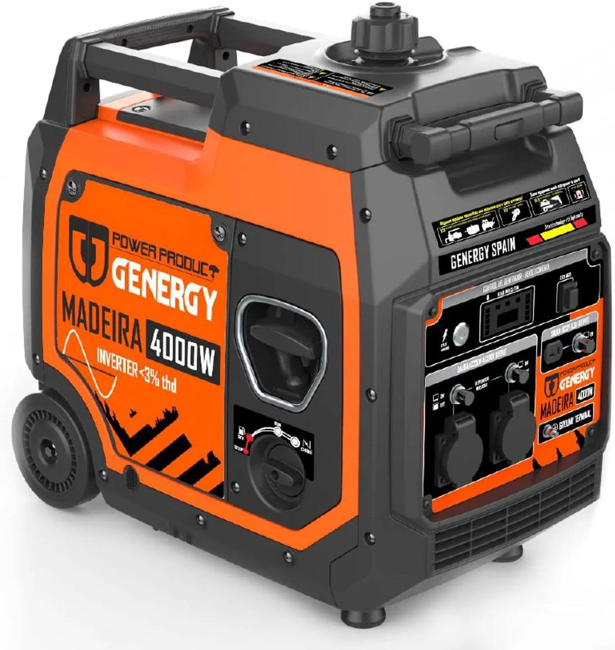 Generator met 4000 W, 35 kg, geluidsarme werking en invertertechnologie