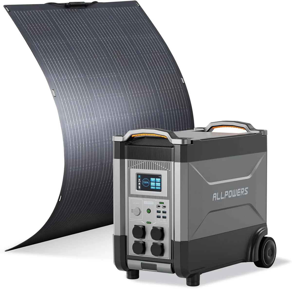 Generator, ALLPOWERS R4000 zonne- R4000 LiFePO4, ALLPOWERS R4000 zonne-generator met zonnepaneel, 3456 Wh LiFePO4, 200 W