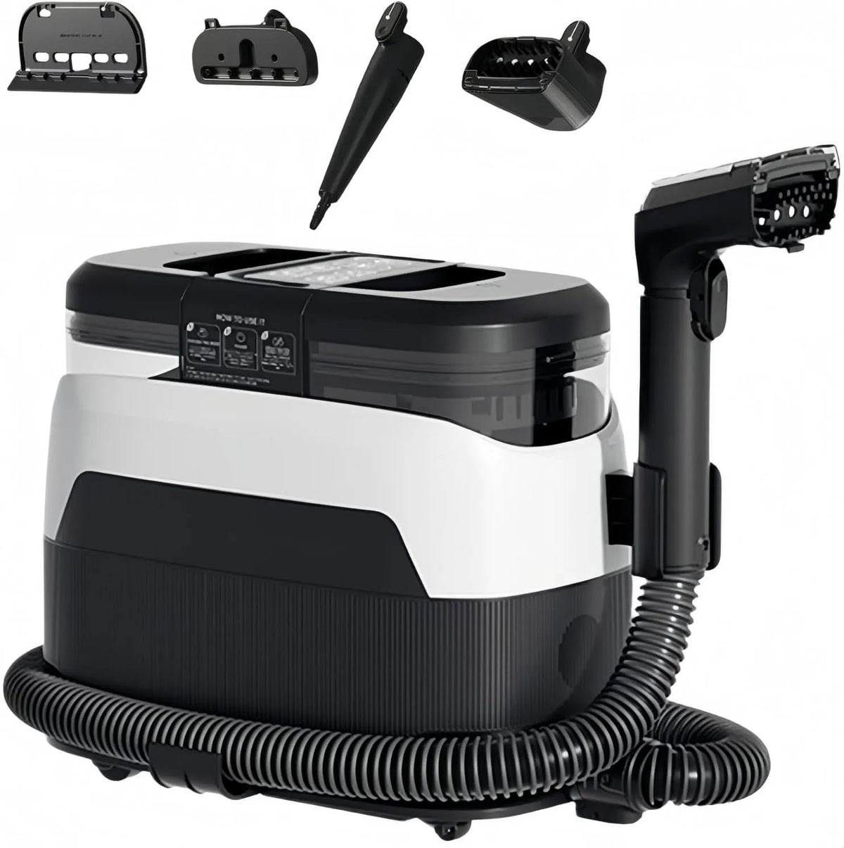 Waterverwarmer, Handheld Shampooer voor Bekleding, Thuis, Vlekreiniger met LED Touchbediening en Stemaanwijzing, Trappen, Auto, 1650 W Tapijt
