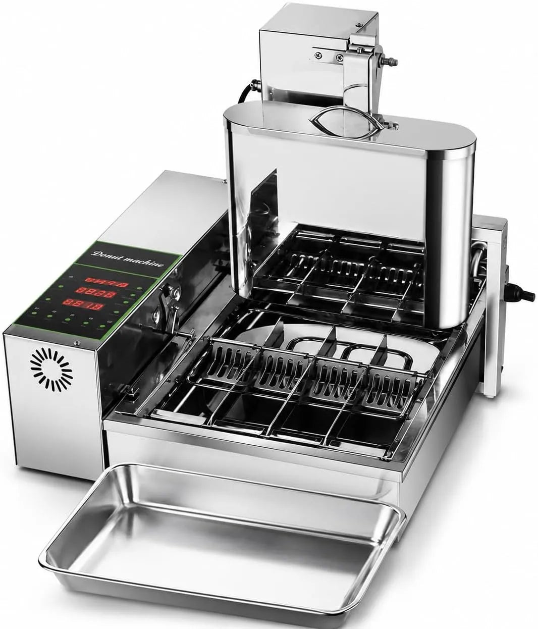 Mini Donuts Machine met 5.5L, 388 x 248 x 63mm, 420 x 280 x 680mm, 380 x 275 x 60mm, 240 x 400 x 400mm, 570 x 450 x 440mm, 2000 W en 220 °C