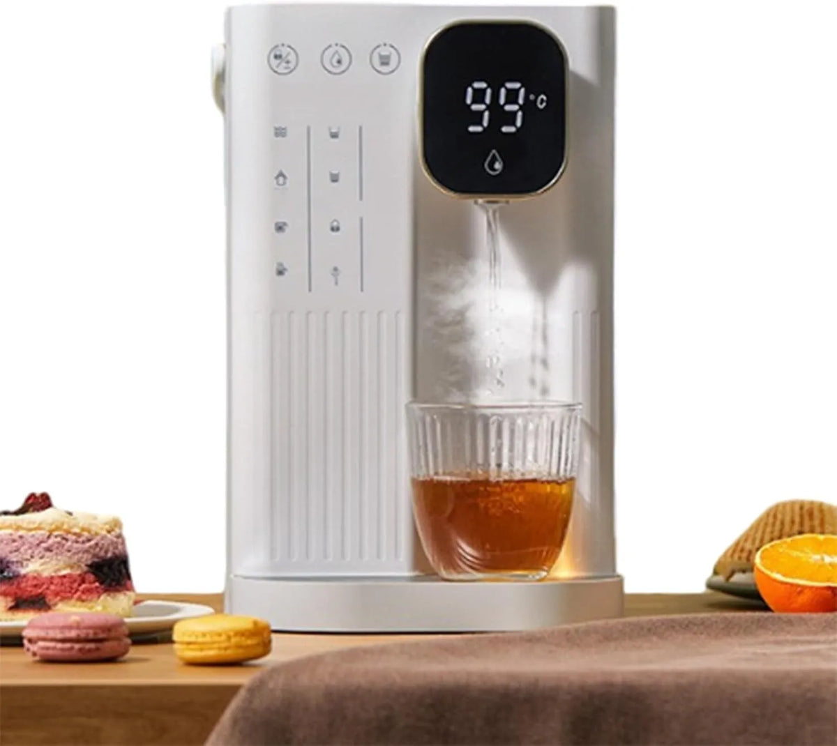 Waterkoker met 3L, 2000 W, 3 seconden, 1°C, 45°C, 90°C, 24 uur en digitaal display