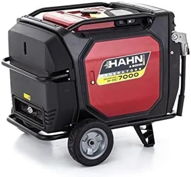 Hahn & Sohn Noodstroomaggregaat benzine geluidsarm inverter IG-7000-7 kW IG-7000-7 met 7000-7 kW, 25 l, 6,5 uur, 30 A, 16 A, 8,3 A en 1 × 230 V