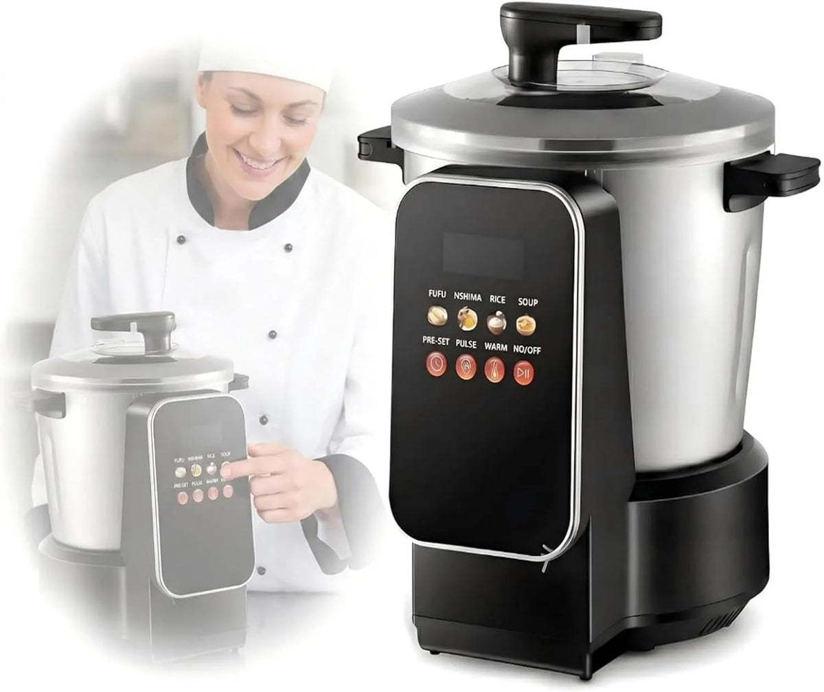 Roestvrijstalen fufu machine, 900 W, 212 x 269 x 225 mm, 8,35 x 1000 mm