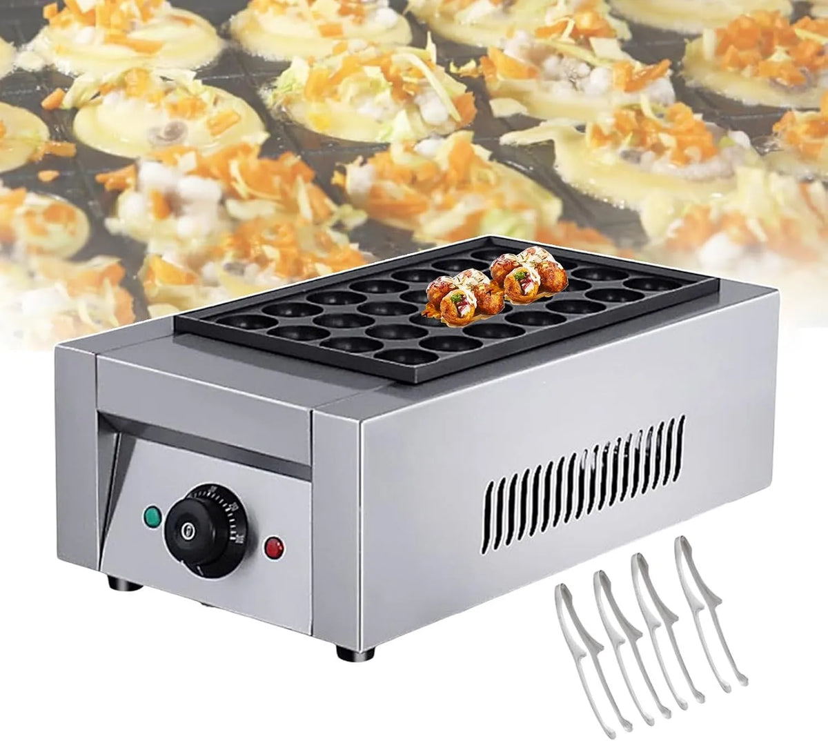 Machine met 2 kW, 255 x 455 x 160 mm, 460 x 455 x 170 mm, 0-300 °C, 6,3 inch, 6,7 inch en RVS