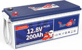 Timeusb 12V 200Ah PLUS LiFePO4 Accu Deep Cycle voor Camper Zonne-Energie LiFePO4 met 12V, zonne-energie en RVS