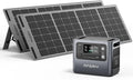 Zonnepaneel LifePO4-batterij met 1200 W, 1248 Wh, 2400 W, 220 V, 240 V, 2 x 200 W, IP65 en USB