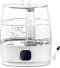 Luchtbevochtiger, 6L Cool en Warm Mist Luchtbevochtiger voor Grote Kamer Babykamer, 50H Gemakkelijk schoon te maken en Top Fill, geluidsarm