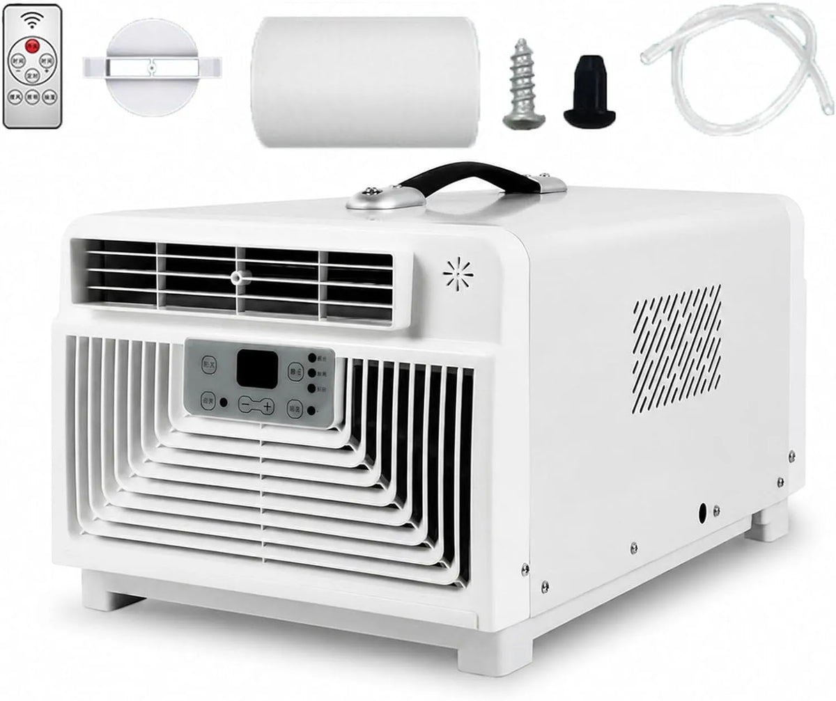 Mobiele airconditioner met 12 uur, timer, afstandsbediening, waterreservoir, ontvochtigingsfunctie en gerichte luchtcirculatie