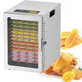 Droger, RVS, 800 W elektrische vleesdroogmachine, slimme fruit- en groentedroger