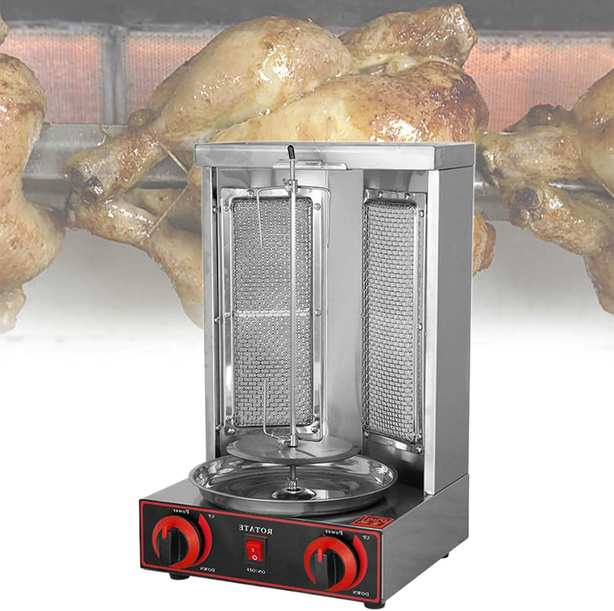 Gyro Grill Machine, Draaiende Doner, Dual, voor Thuis Restaurant Keuken
