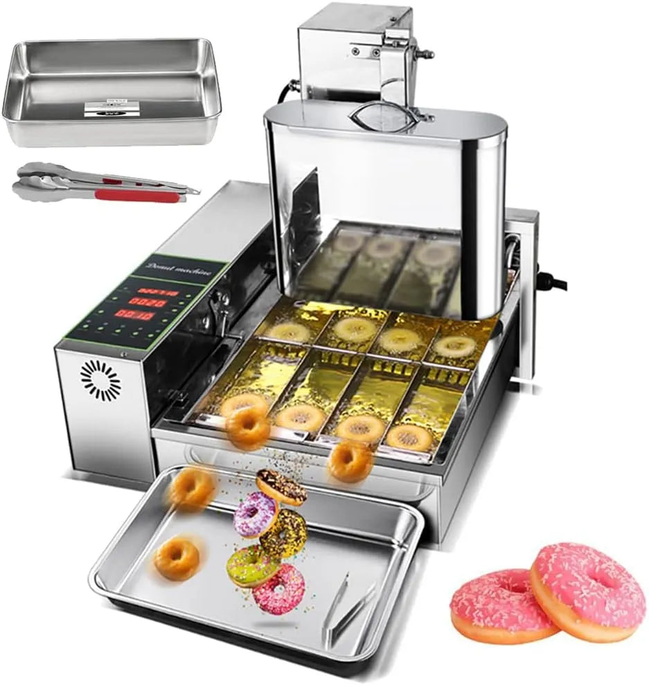 Auto Donut Machine met 2000 W, 5.5L, regelbare thermostaat en RVS