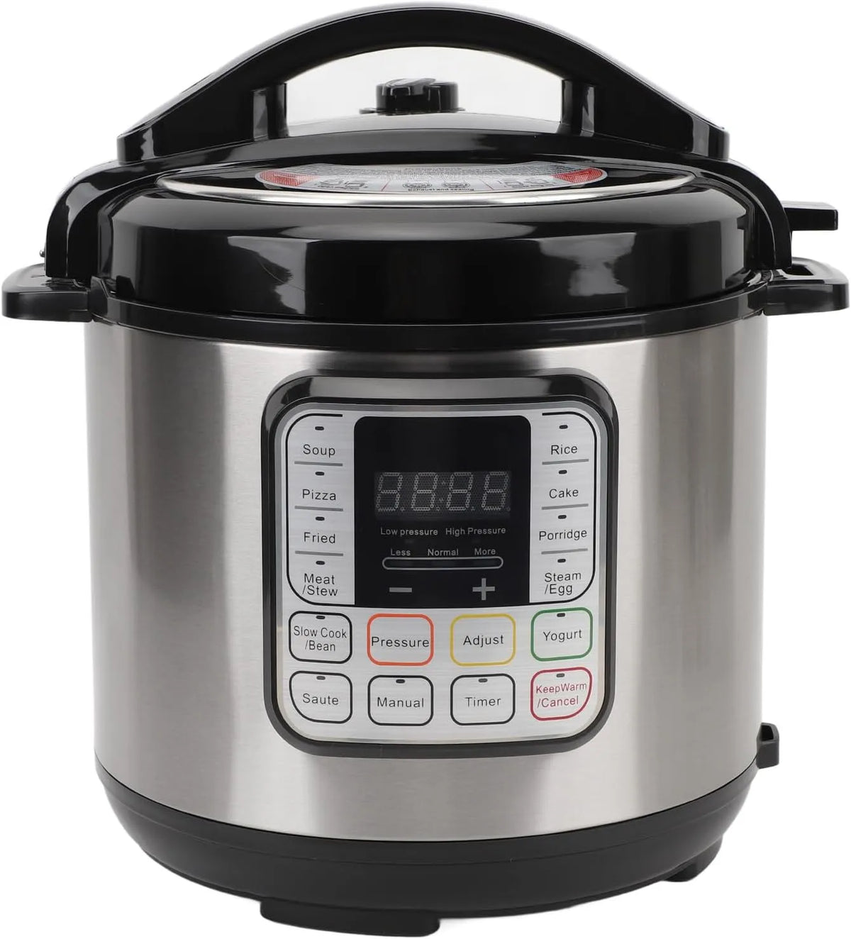 Snelkookpan, 6L, 6L Slimme Programma's Rijstkoker 16 in 1 Multikoker voor Slowcooker, Elektrische Snelkookpan, Roestvrijstalen Stoompot