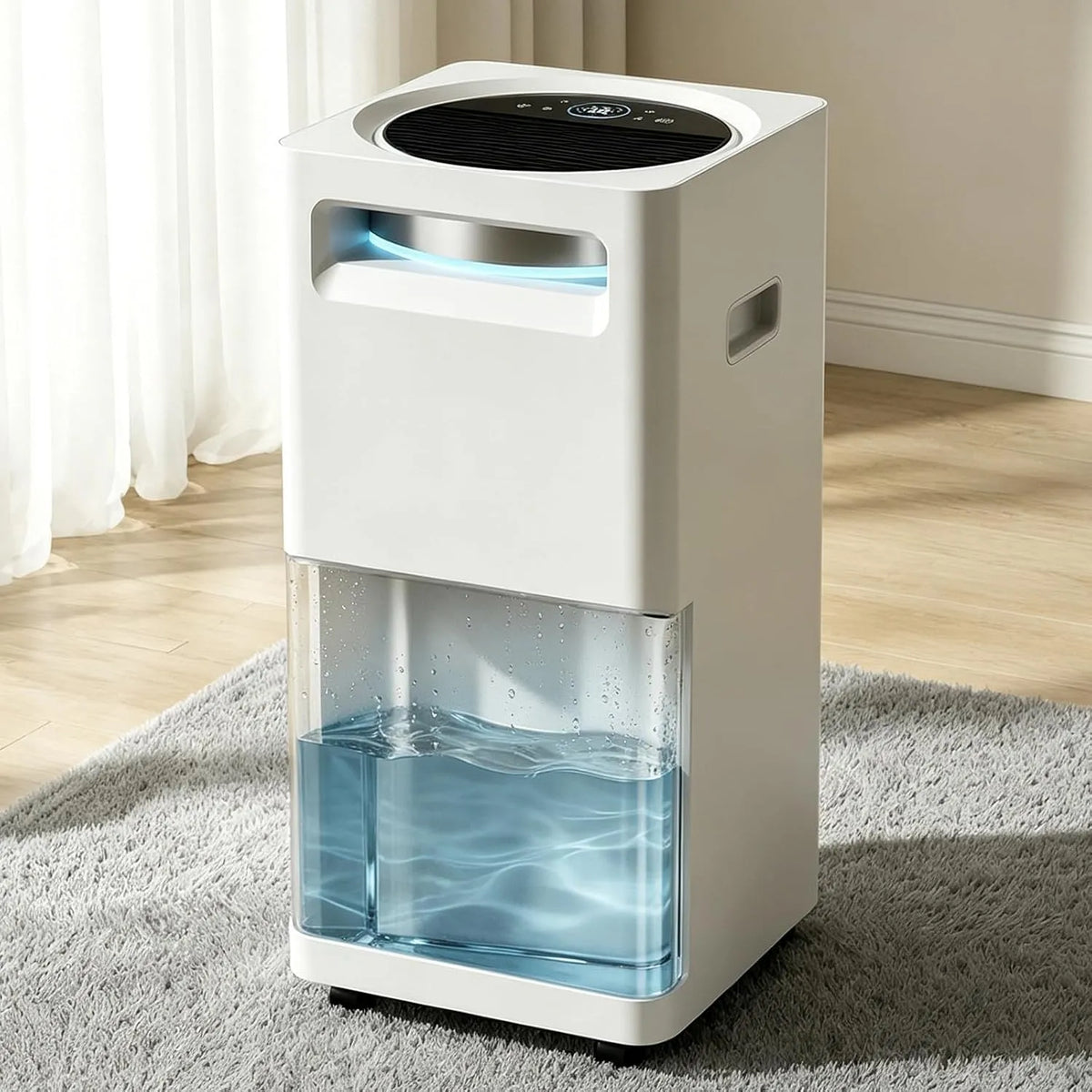 Luchtontvochtiger met 80 l, 4L, waterreservoir, geluidsarme werking en ontvochtigingsfunctie