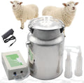 Geit Melkende Machine met 5L, 3L, 10L, 14L en 140 cm, 5L Roestvrij staalemmer met Siliconenbuis en Auto-Stop Functie