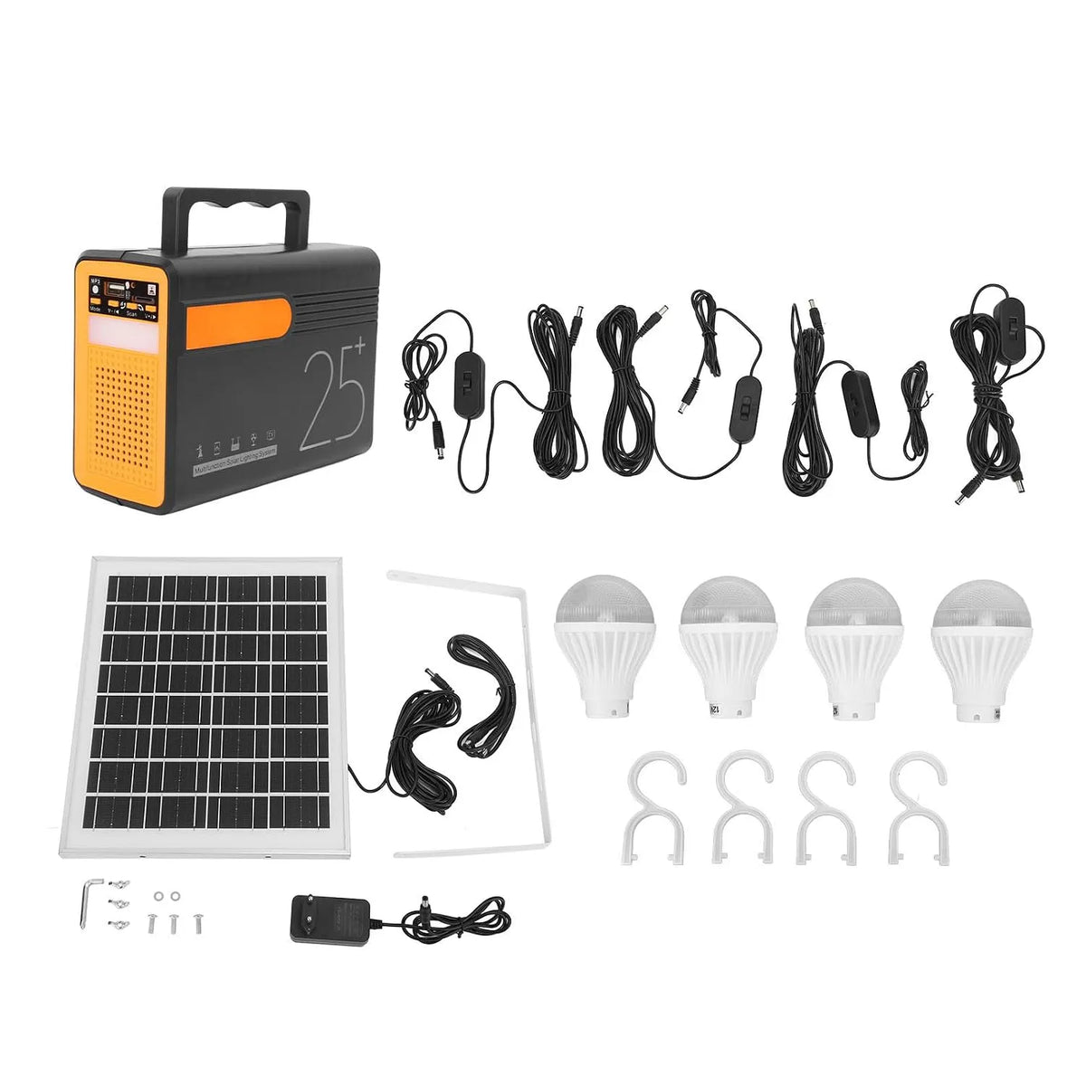 Zonnepaneel, Zonnepaneel Campingverlichting Noodreserve EU-stekker 100‐240V LM 3616