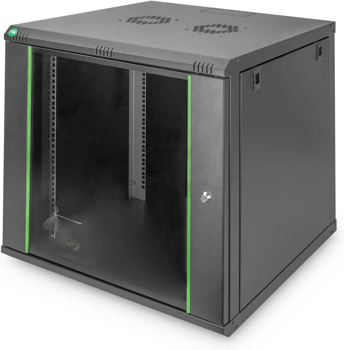 19 inch, 470 mm, 60kg, wandmontage, DIGITUS Netwerkkast, 19 inch rack, 12U, 600 mm diep