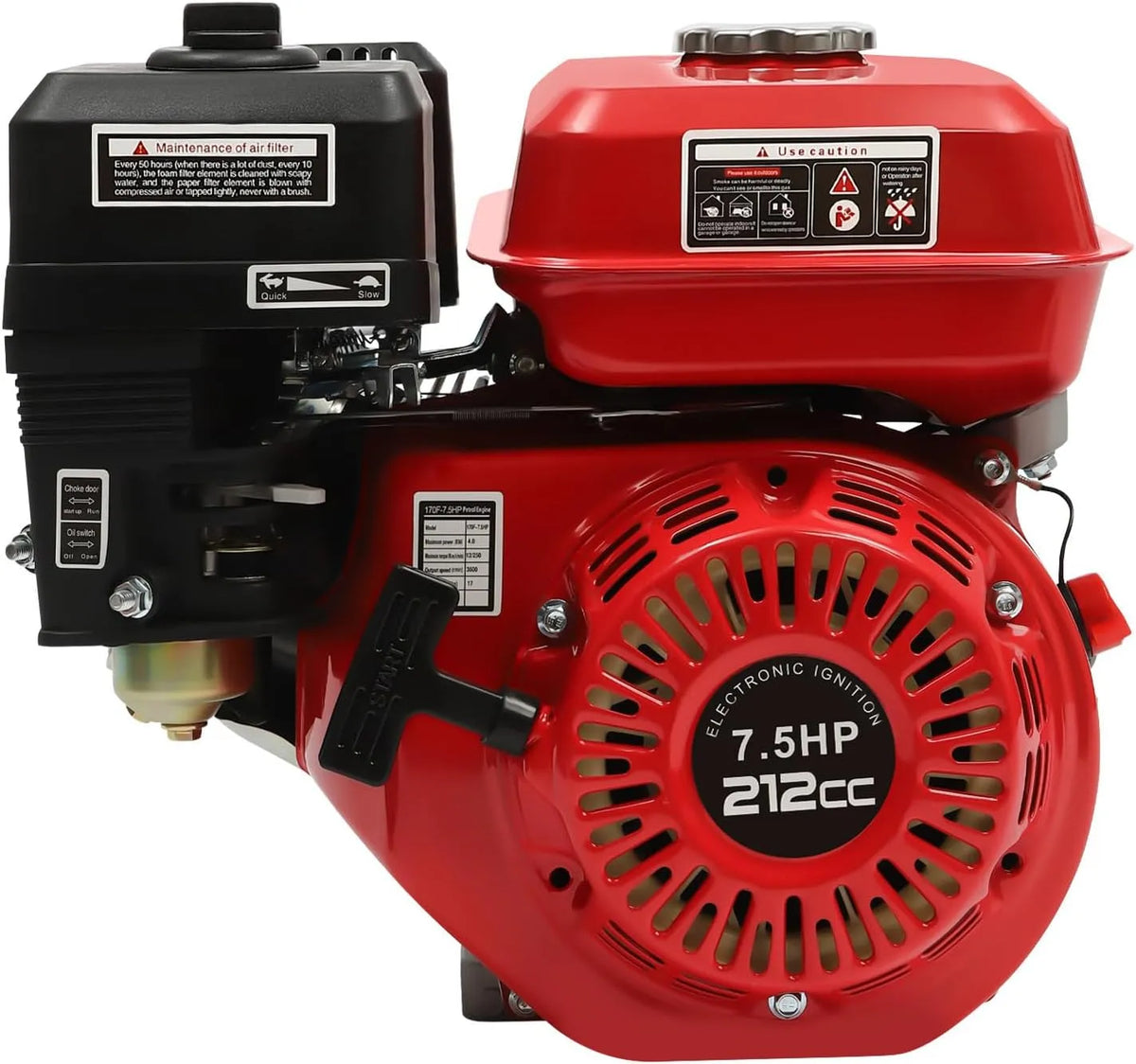 Generator, 7.5pk, 3600rpm, 3.6L, 1 cilinder Go Kart generator, benzine aandrijfmotor