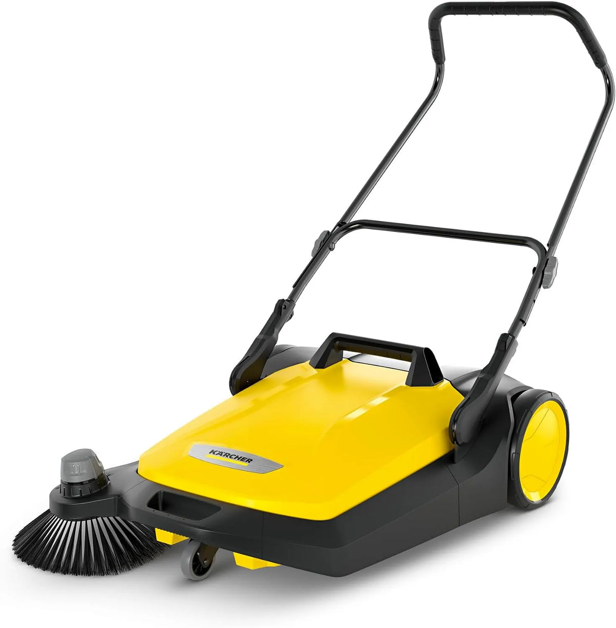 Kärcher, Elektrische veegmachine, 2500 m2, veegcontainer: 38 l, ergonomische duwbeugel, geel/zwart, 1 zijborstel, werkbreedte: 670 mm, vrijstaand