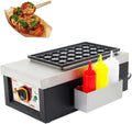 Gaten Takoyaki machine met 23 x 20,5 x 2,5 cm, 23 x 43 x 14 cm, 3-5 minuten, 1,65 kW, 50-300 °C en RVS