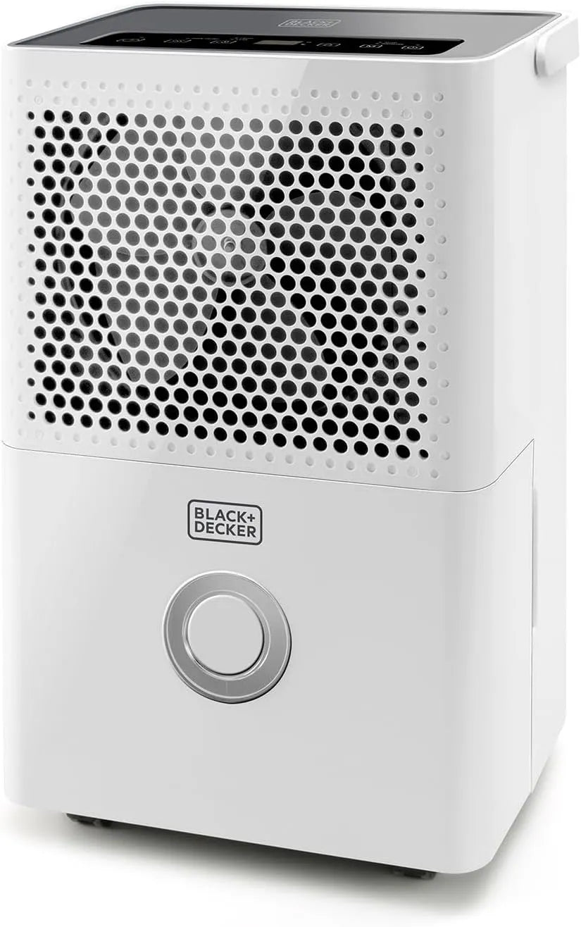 BLACK+DECKER Luchtontvochtiger met 240 W, 12 L, 1,8 L, 24 uur, 42 dB, timer en geluidsarme werking
