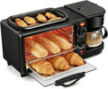 Espressomachine, broodoven van 2,38 gallon, bakplaat met antiaanbaklaag, compacte broodroosteroven met koffiezetapparaat, koekenpan voor brood