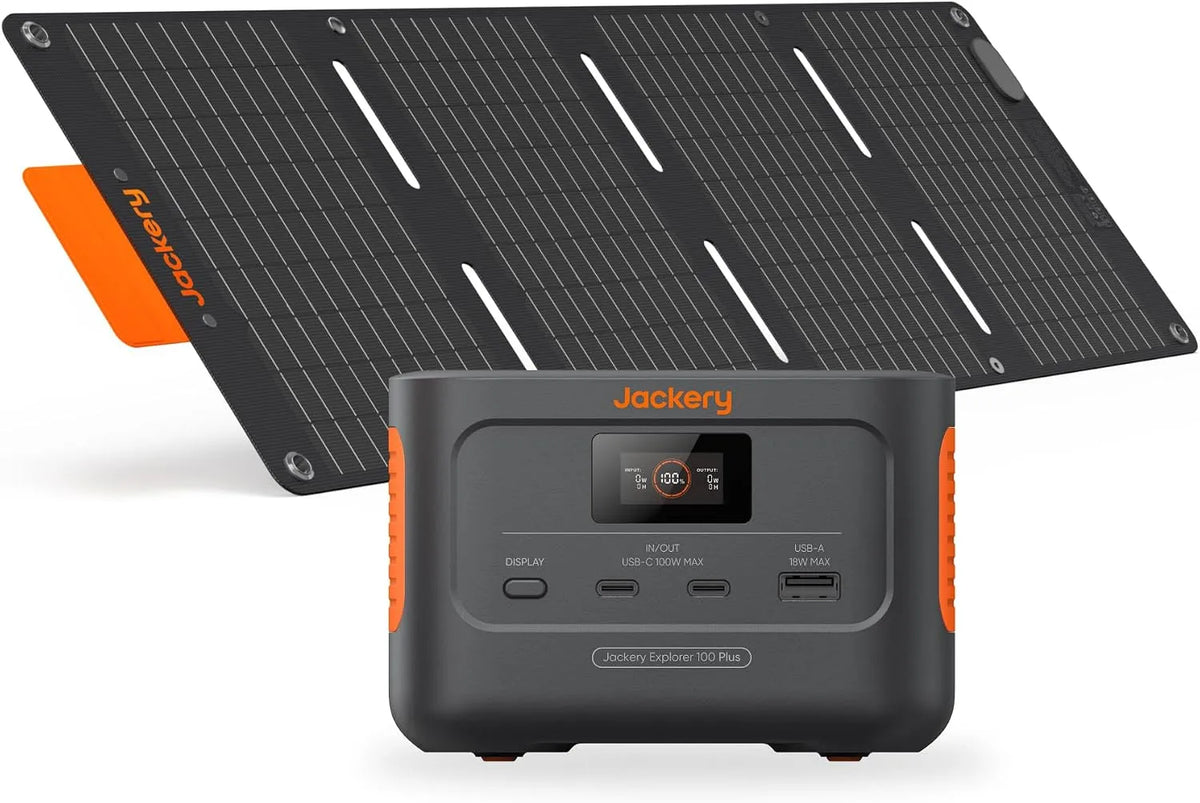 Draagbaar powerstation, 40 W, 100 W, 1,8 uur, zonne-energie, 99 Wh/31000 mAh LiFeP04 batterij